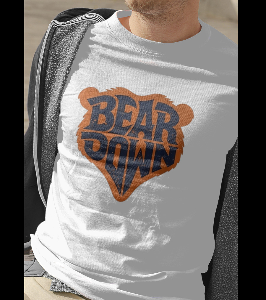 Chicago Bears Bear Down Distressed Vintage Sports Fan T-Shirt