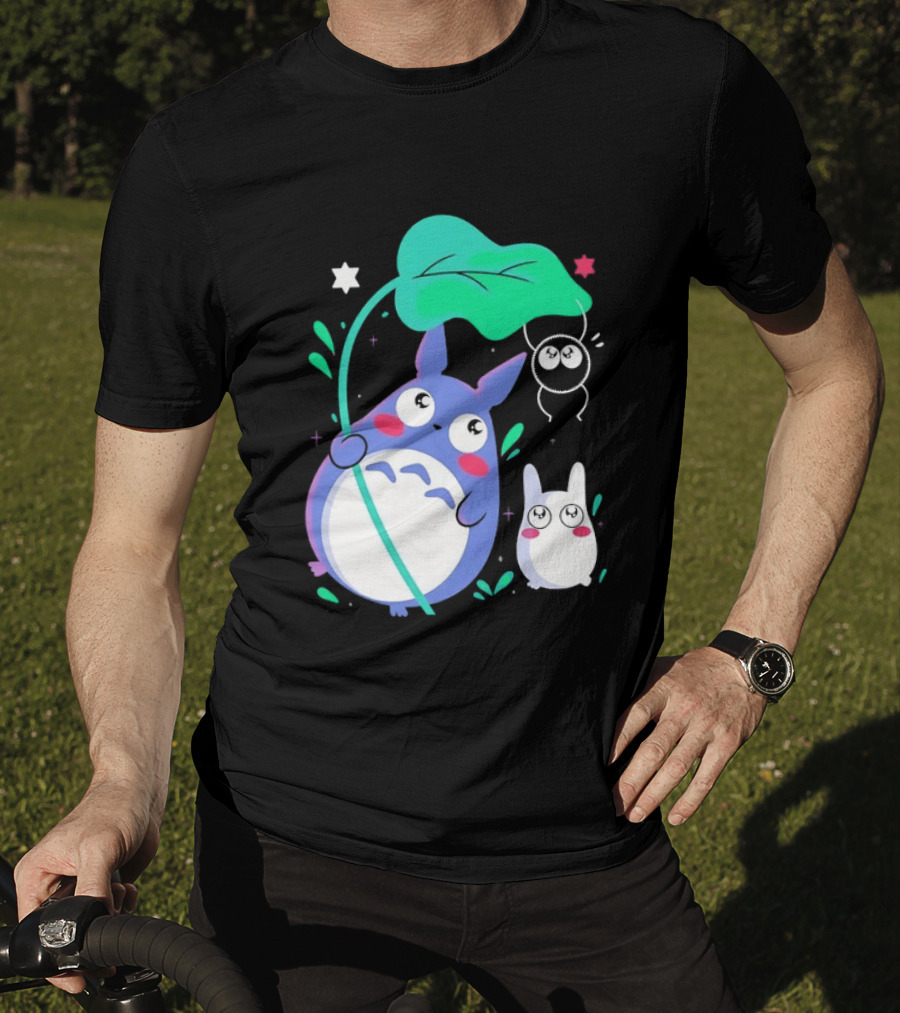 My Neighbor Totoro Soot Sprite Leaf Art Studio Ghibli Characters T-Shirt