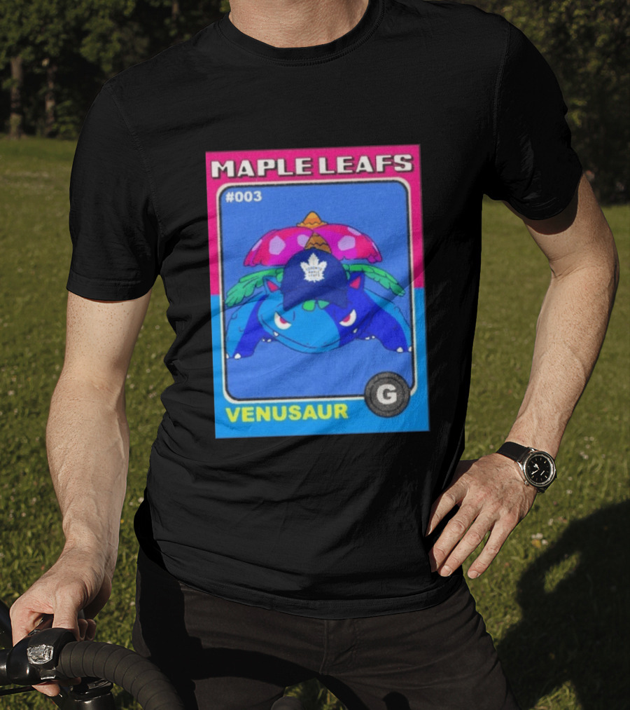 Venusaur Toronto Maple Leafs 003 Trading Card Blue Hat Edition T-Shirt