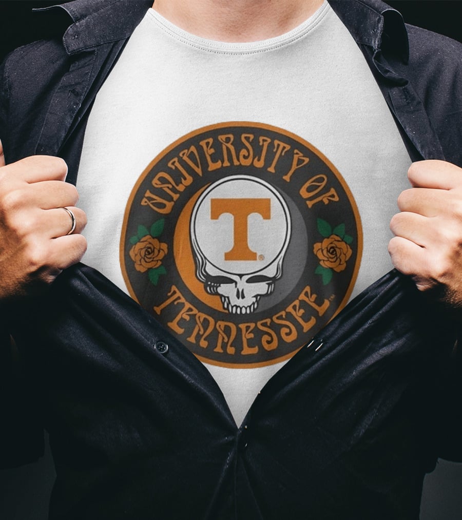 University Of Tennessee Grateful Dead Steal Your Face Skull Roses T-Shirt