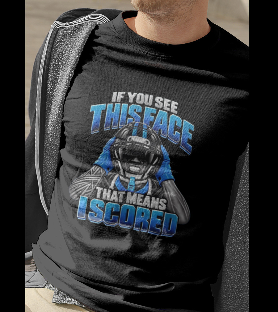 Xavier Legette Carolina Panthers This Face That Means I Scored T-Shirt