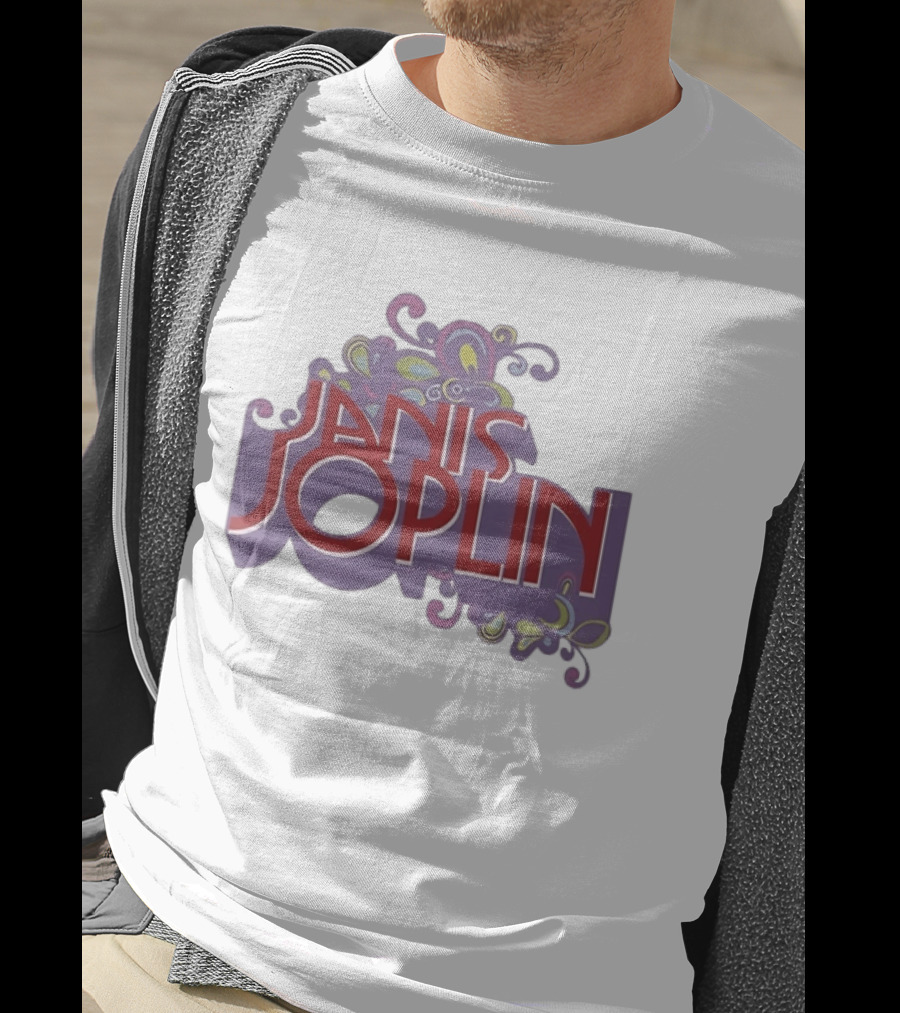 Janis Joplin Psychedelic Floral Rock Music T-Shirt