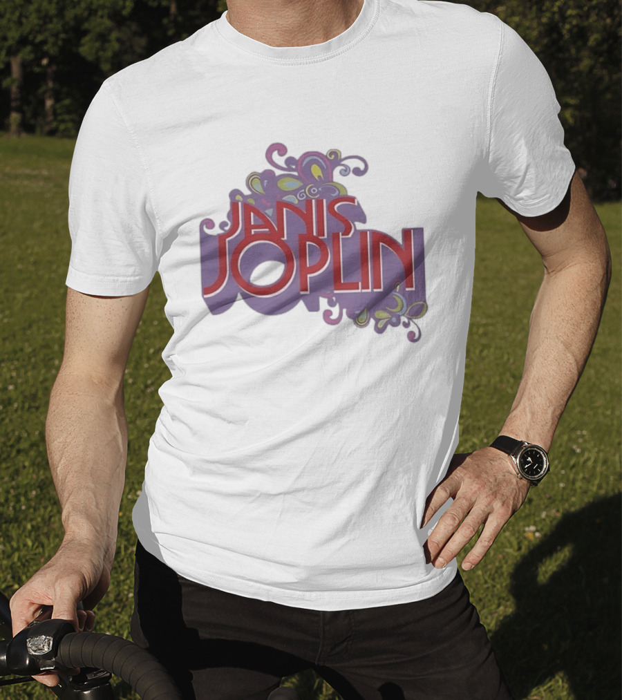 Janis Joplin Psychedelic Floral Rock Music T-Shirt