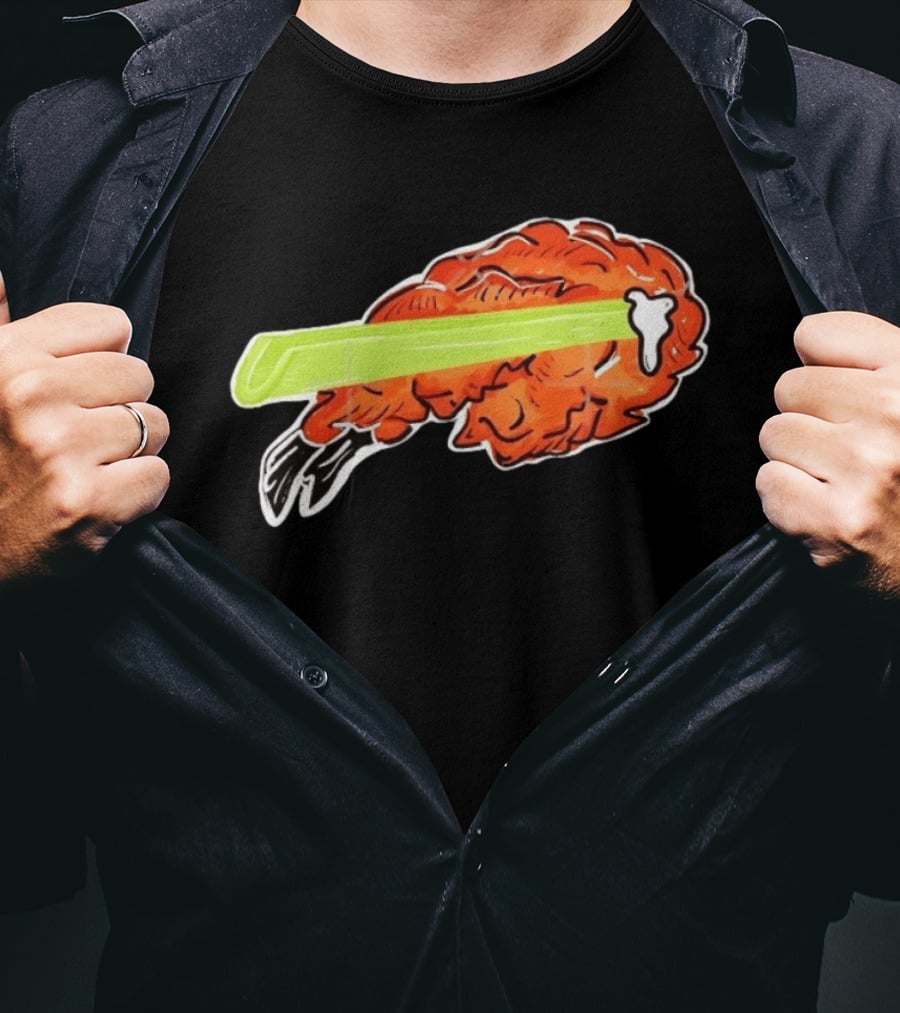 Buffalo Chicken Wing Celery Stick Combo T-Shirt