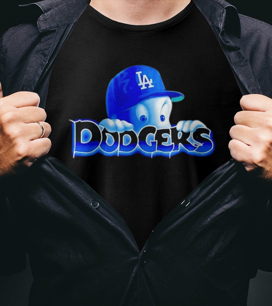 Casper Dodgers Los Angeles Baseball Cap Ghost T-Shirt