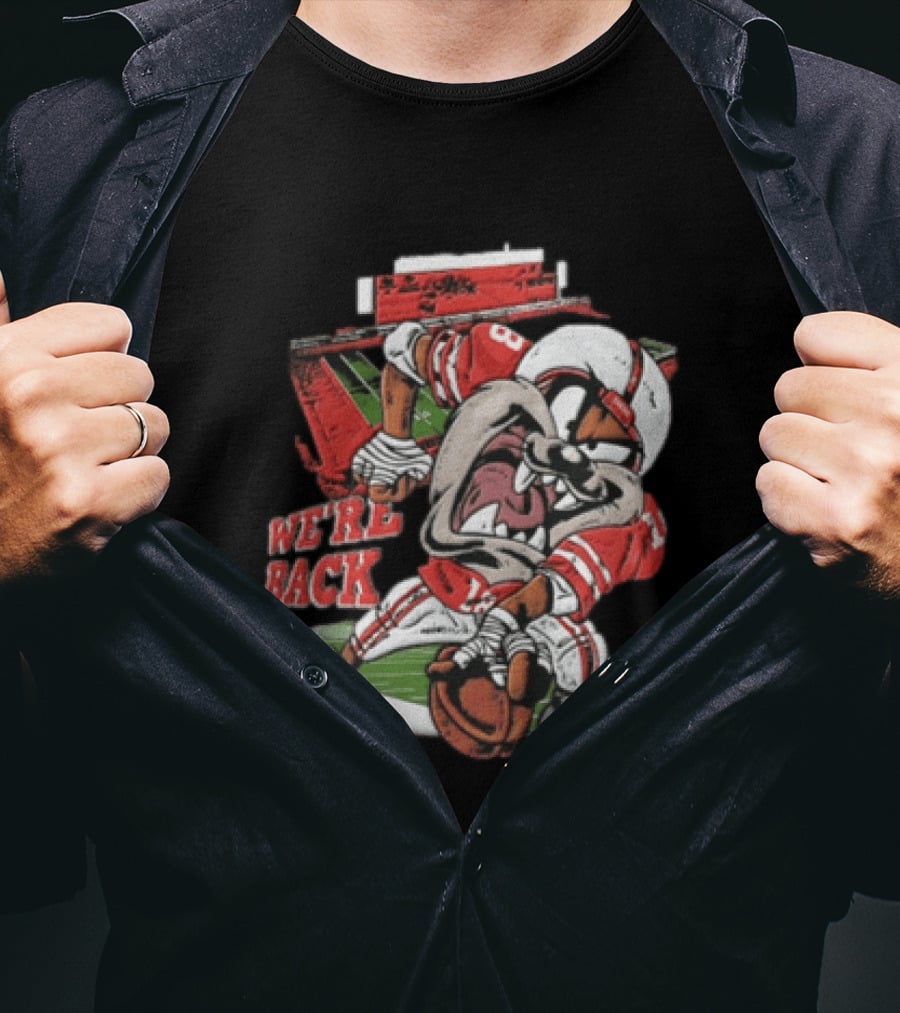 Nebraska Cornhuskers Tasmanian Devil We're Back Football Stadium T-Shirt