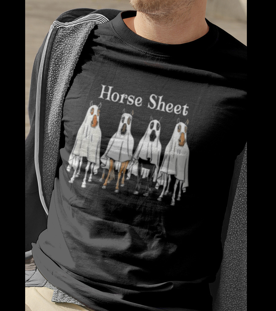 Horse Sheet Four Ghost Horses In White Sheets T-Shirt