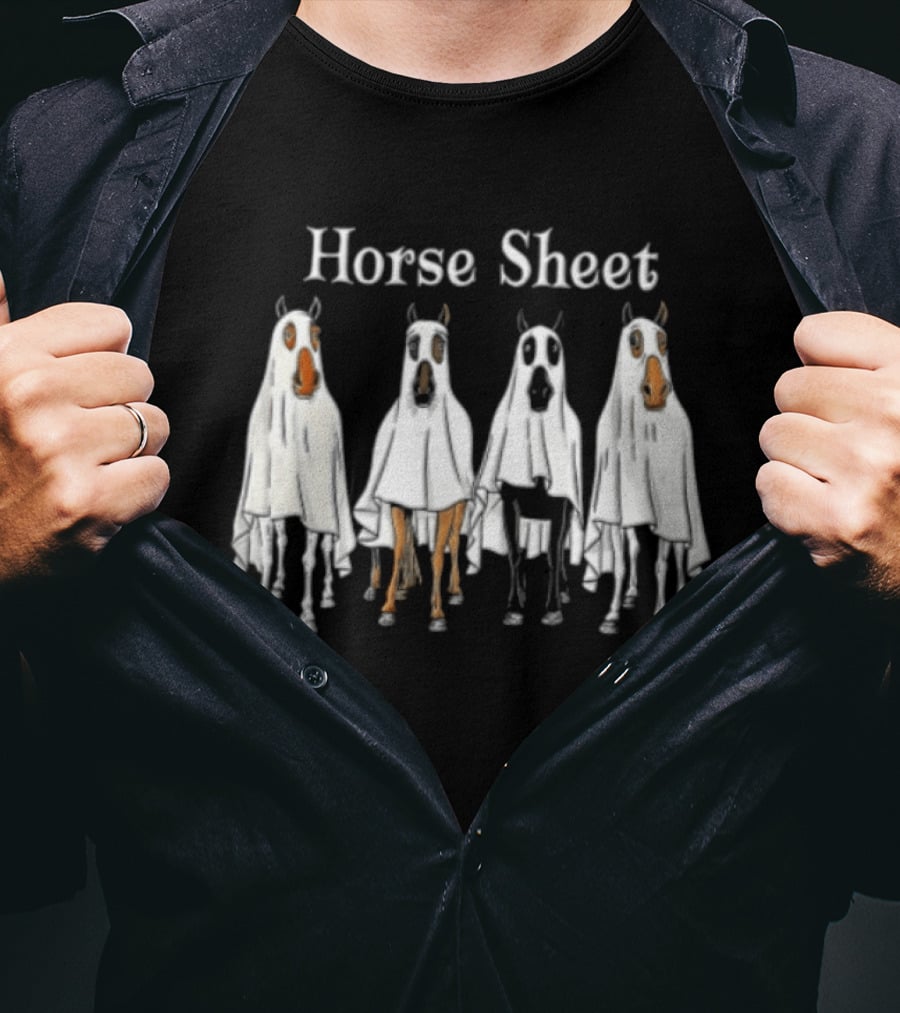 Horse Sheet Four Ghost Horses In White Sheets T-Shirt