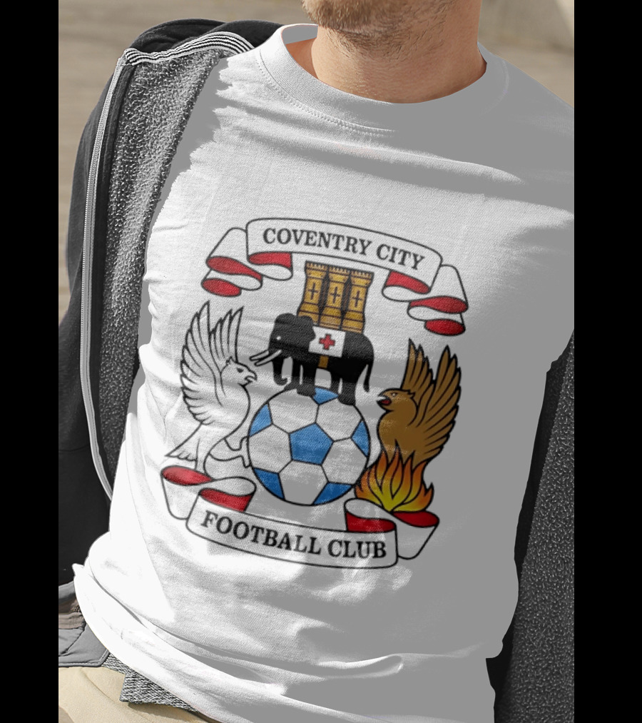 Coventry City Football Club Crest Elephant Phoenix Football T-Shirt