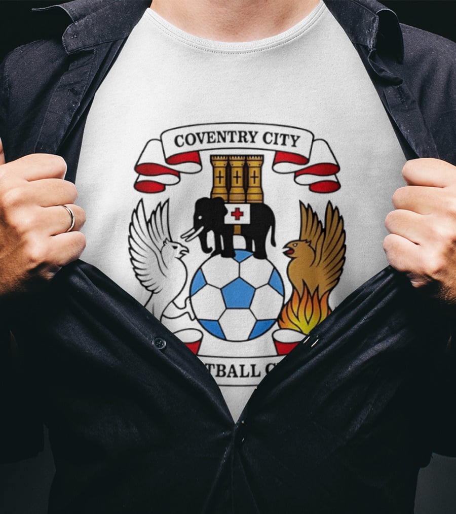 Coventry City Football Club Crest Elephant Phoenix Football T-Shirt
