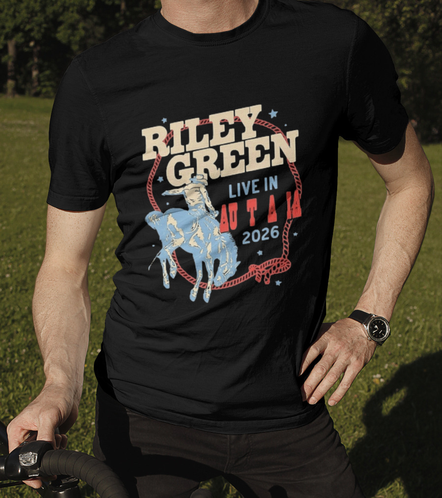 Riley Green Live In Australia 2026 Country Music Cowboy Rodeo T-Shirt