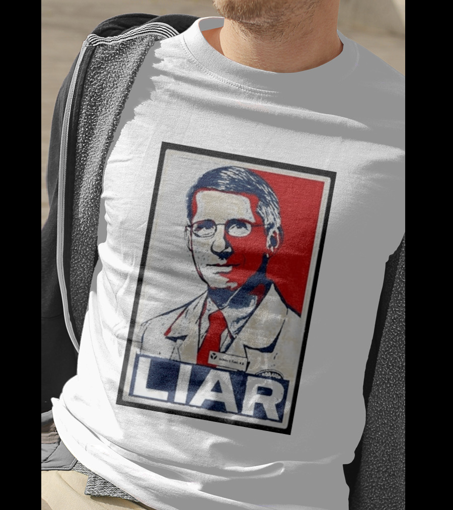 Dr Fauci Liar Political Parody Red White Blue T-Shirt