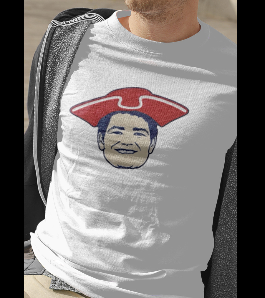 Drake Maye New England Captain Face Hat T-Shirt