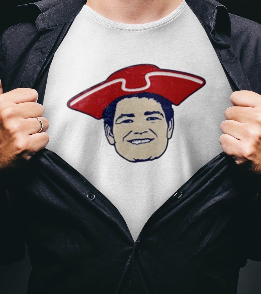 Drake Maye New England Captain Face Hat T-Shirt