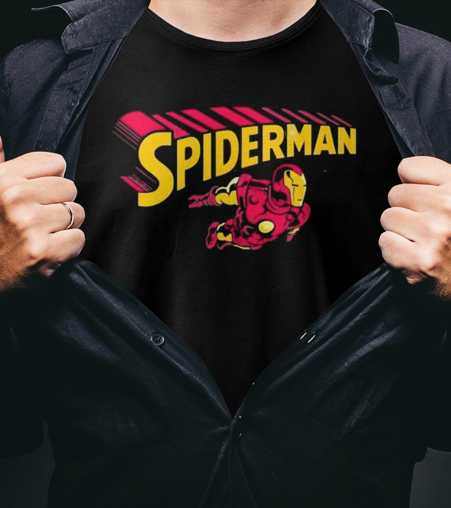 Spiderman Iron Man Mashup Marvel Superhero T-Shirt