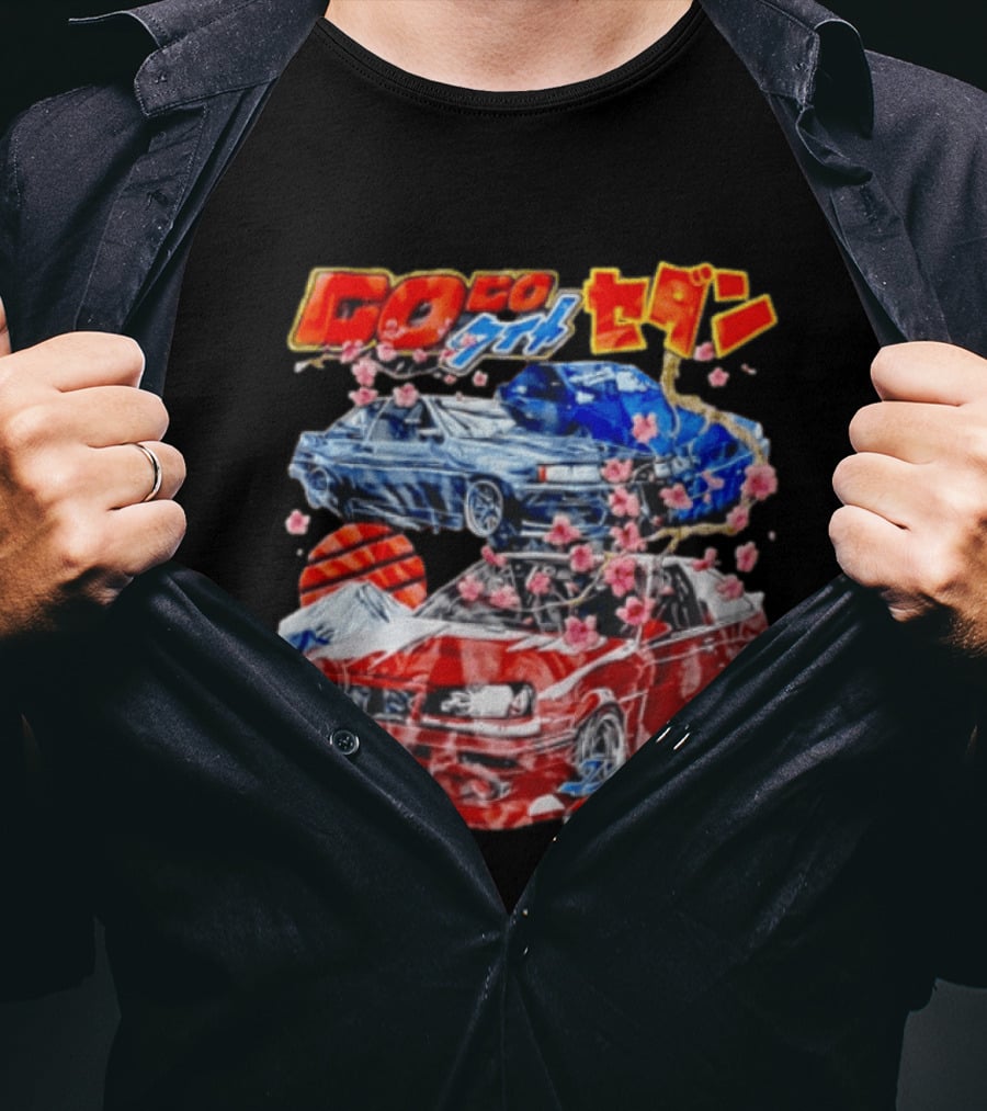 SEE YOU AT THE Track Modified Cars Cherry Blossoms Mountain T-Shirt