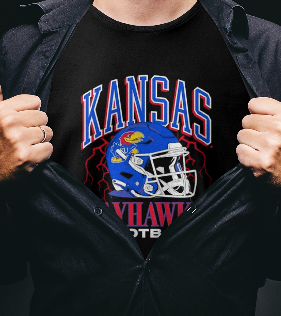 Kansas Jayhawks Football Helmet NCAA Kansas Jayhawks Football T-Shirt