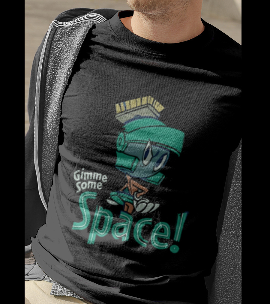 Looney Tunes Gimme Some Space Marvin The Martian Helmet T-Shirt