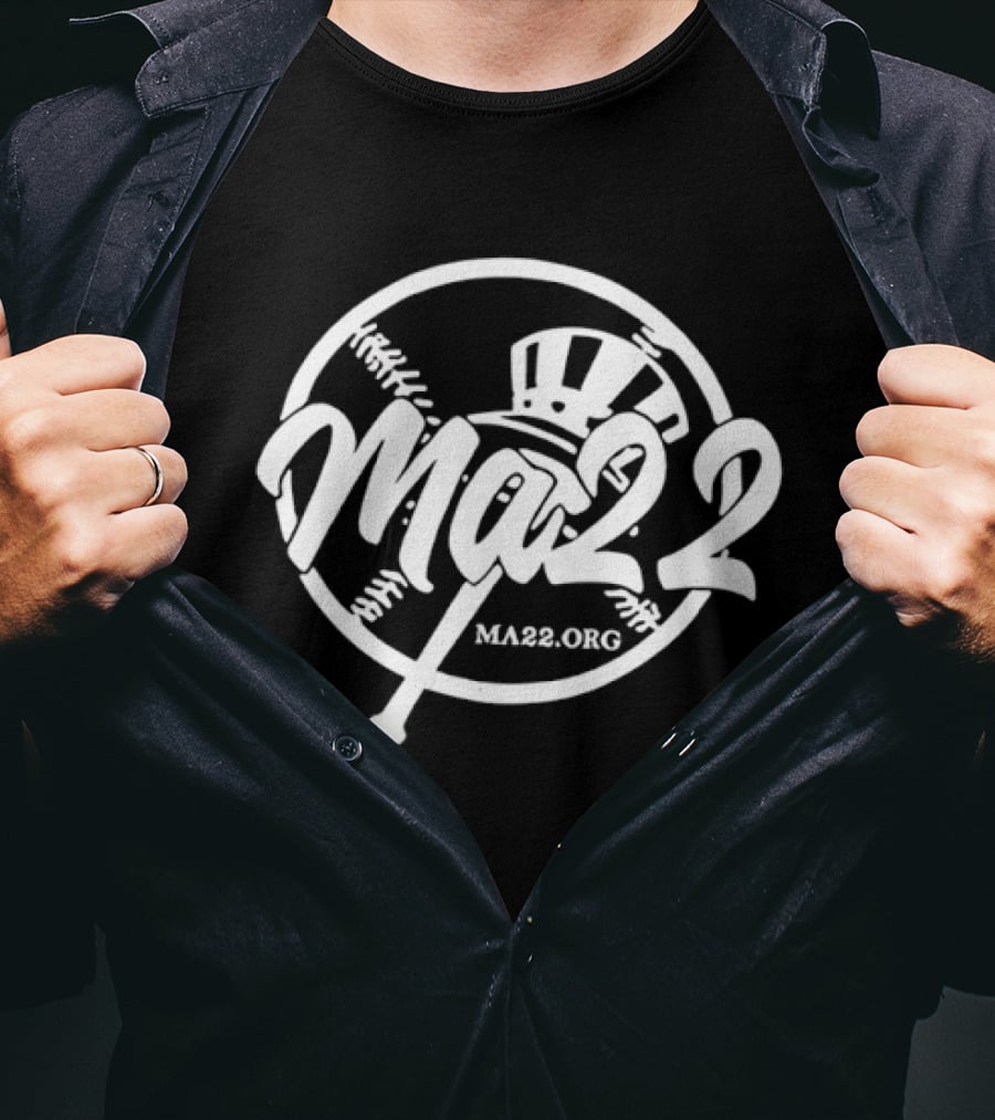 Ma22 Foundation Baseball New York Yankees Charity Sports Ma22.org T-Shirt