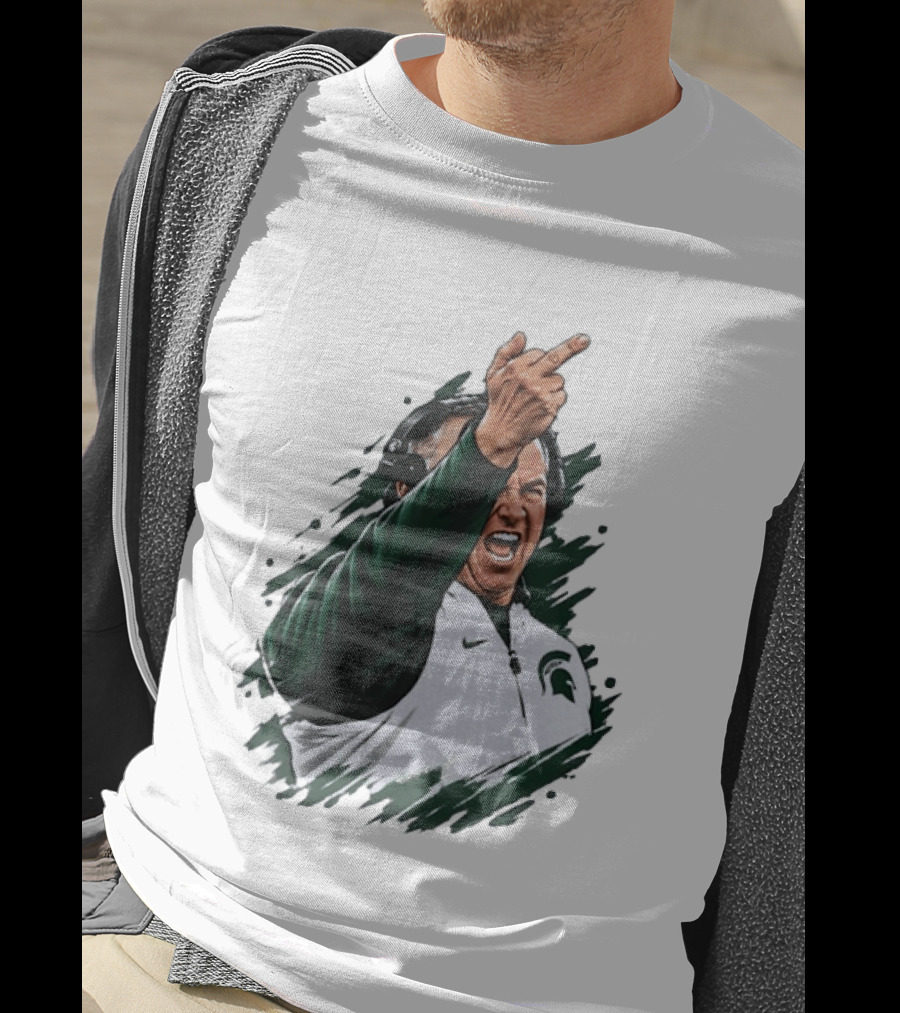 Michigan State Spartans Coach Gesture Iconic Sports Moment T-Shirt