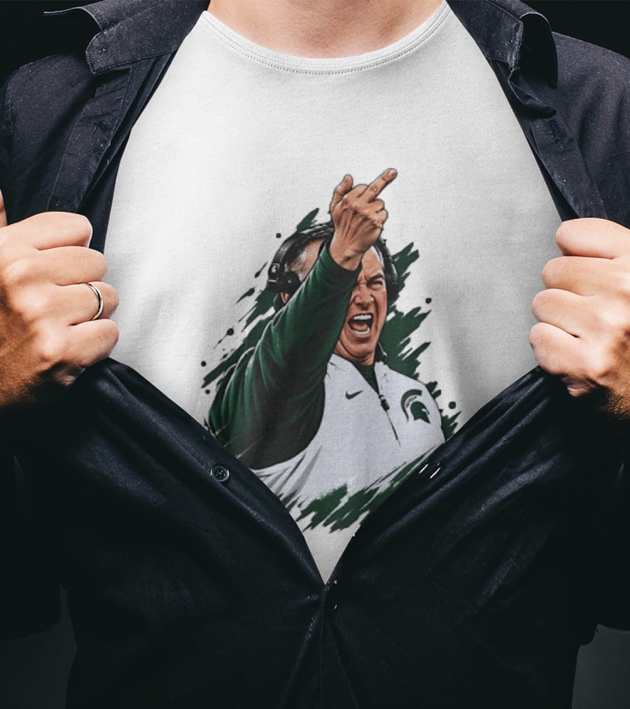 Michigan State Spartans Coach Gesture Iconic Sports Moment T-Shirt