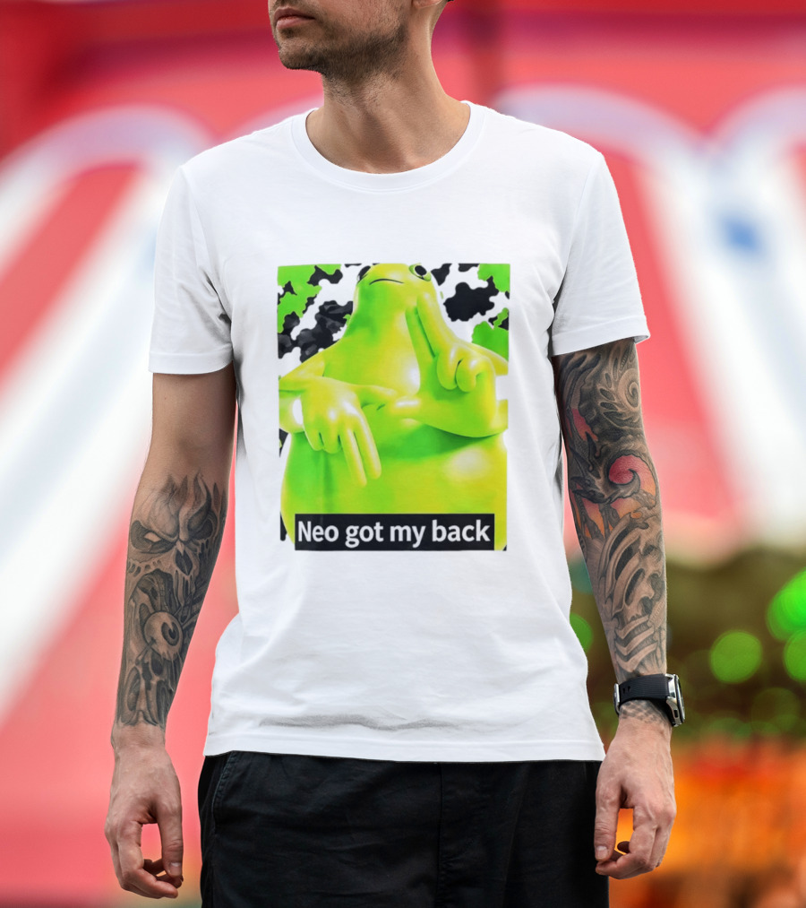 Neo Got My Back Green Frog Meme T-Shirt