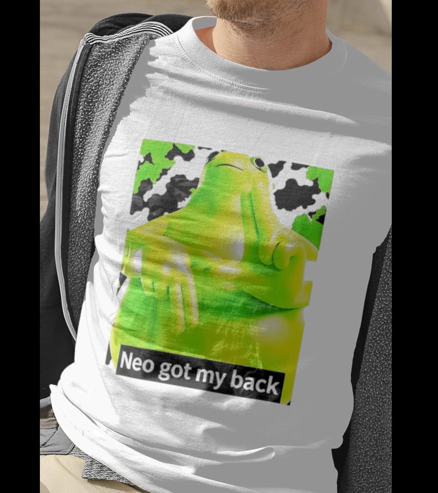 Neo Got My Back Green Frog Meme T-Shirt