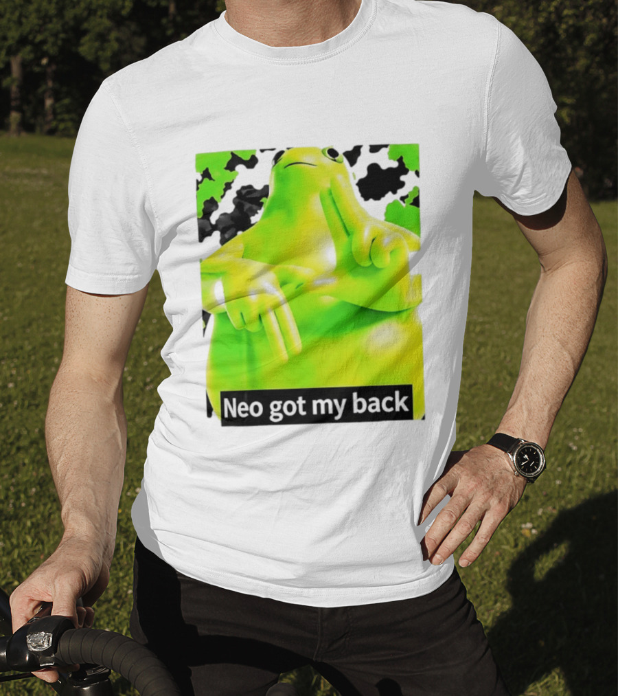 Neo Got My Back Green Frog Meme T-Shirt