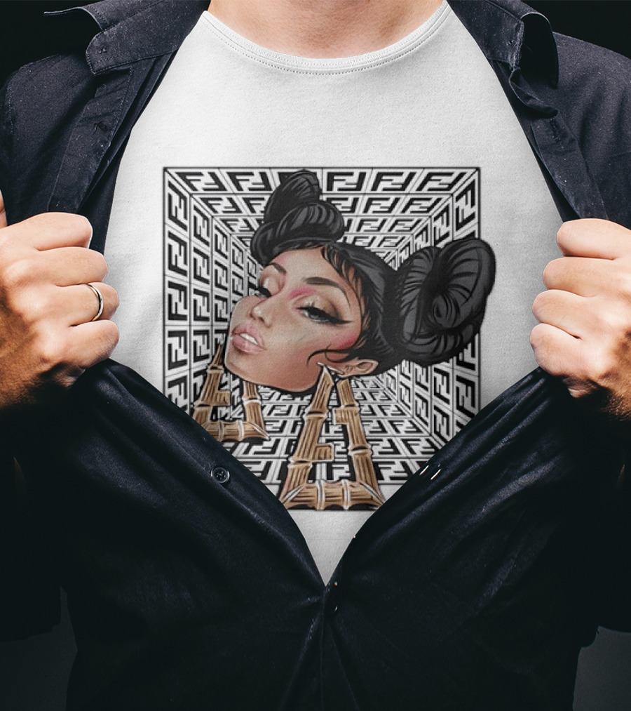 Nicki Minaj Fendi Collaboration Bamboo Earrings Hip Hop T-Shirt