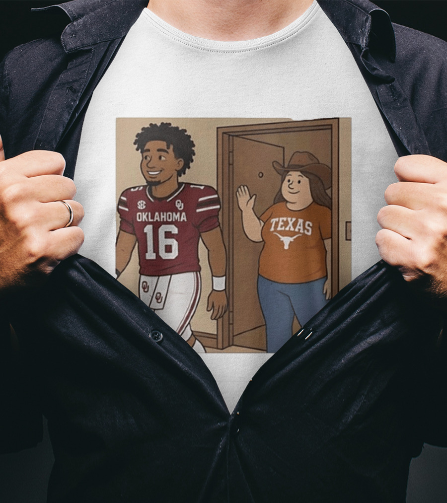 Oklahoma Sooners 16 Vs Texas Longhorns Football SEC Rivalry T-Shirt