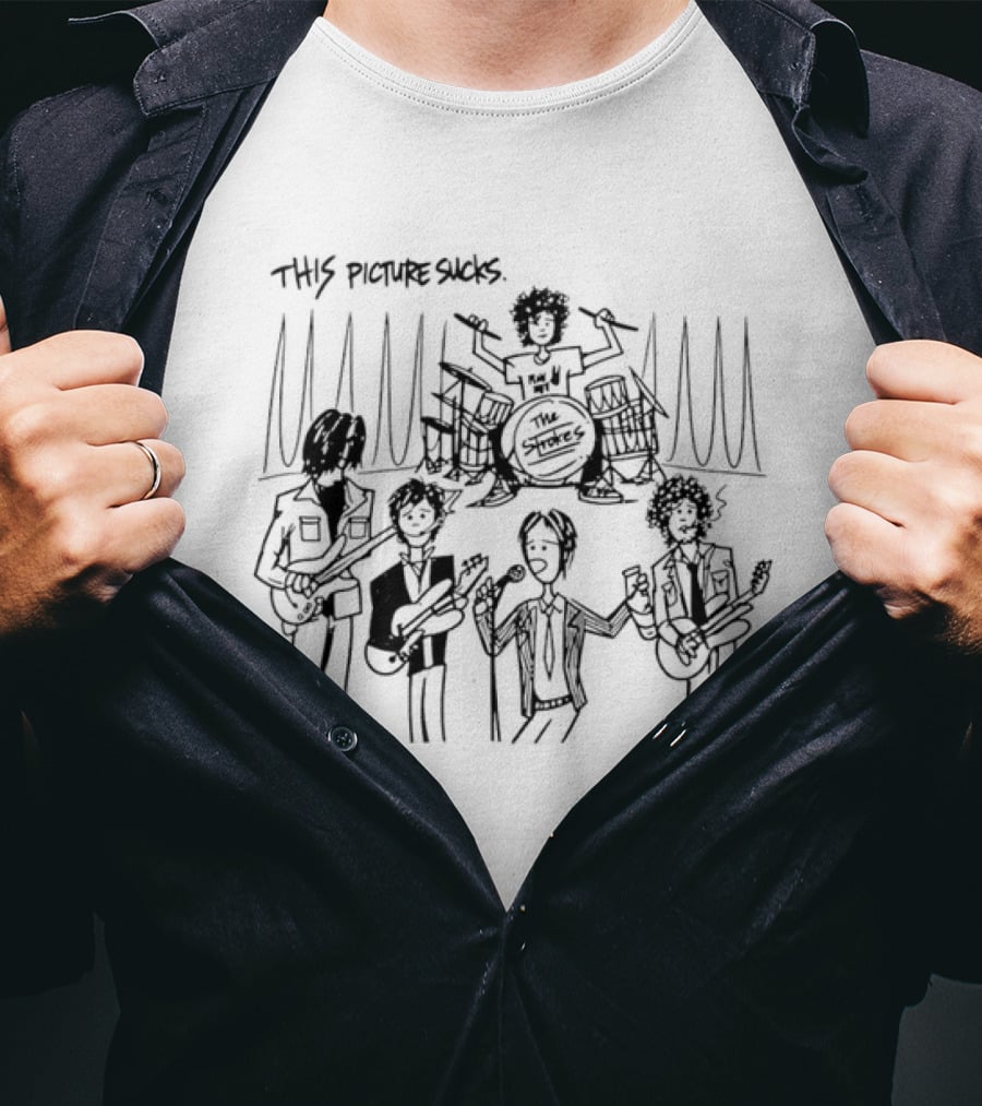 The Strokes This Picture Sucks Indie Rock Band Sketch T-Shirt