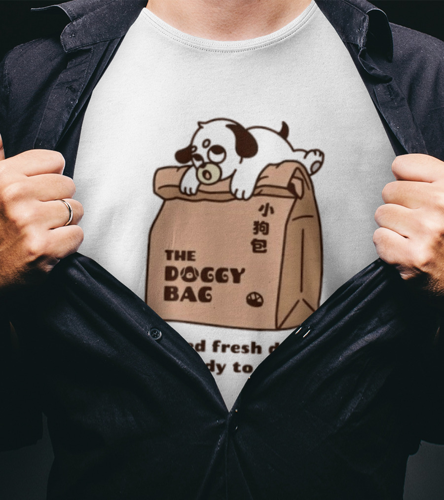 The Doggy Bag Cute Puppy Theme Baked Fresh Daily Ready To Go T-Shirt