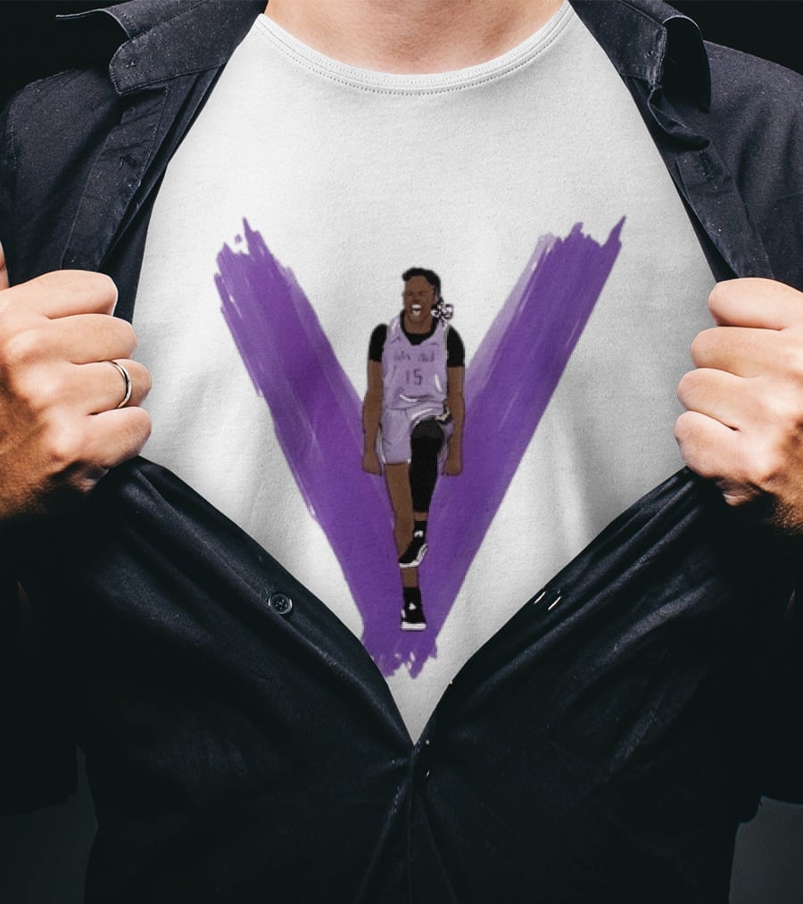 Tiffany Hayes Los Angeles Sparks 15 WNBA Basketball Player Purple V T-Shirt