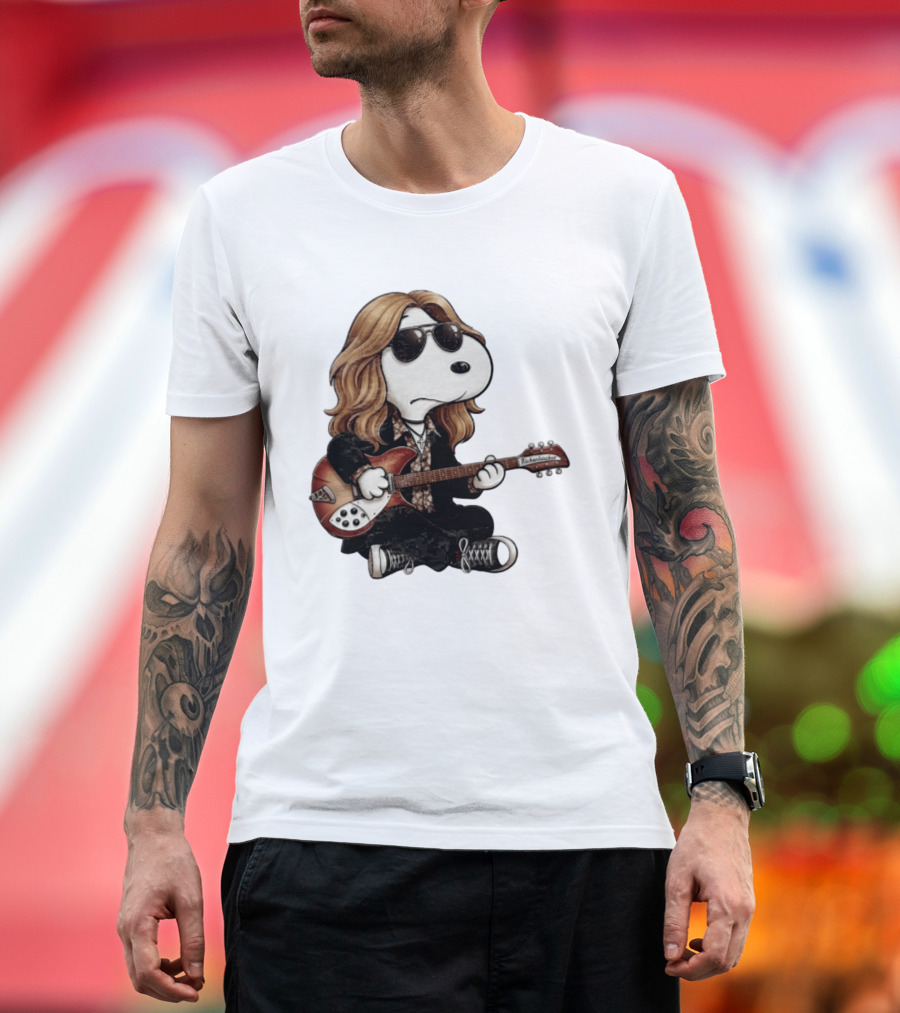 Tom Petty Snoopy Rickenbacker Guitar T-Shirt