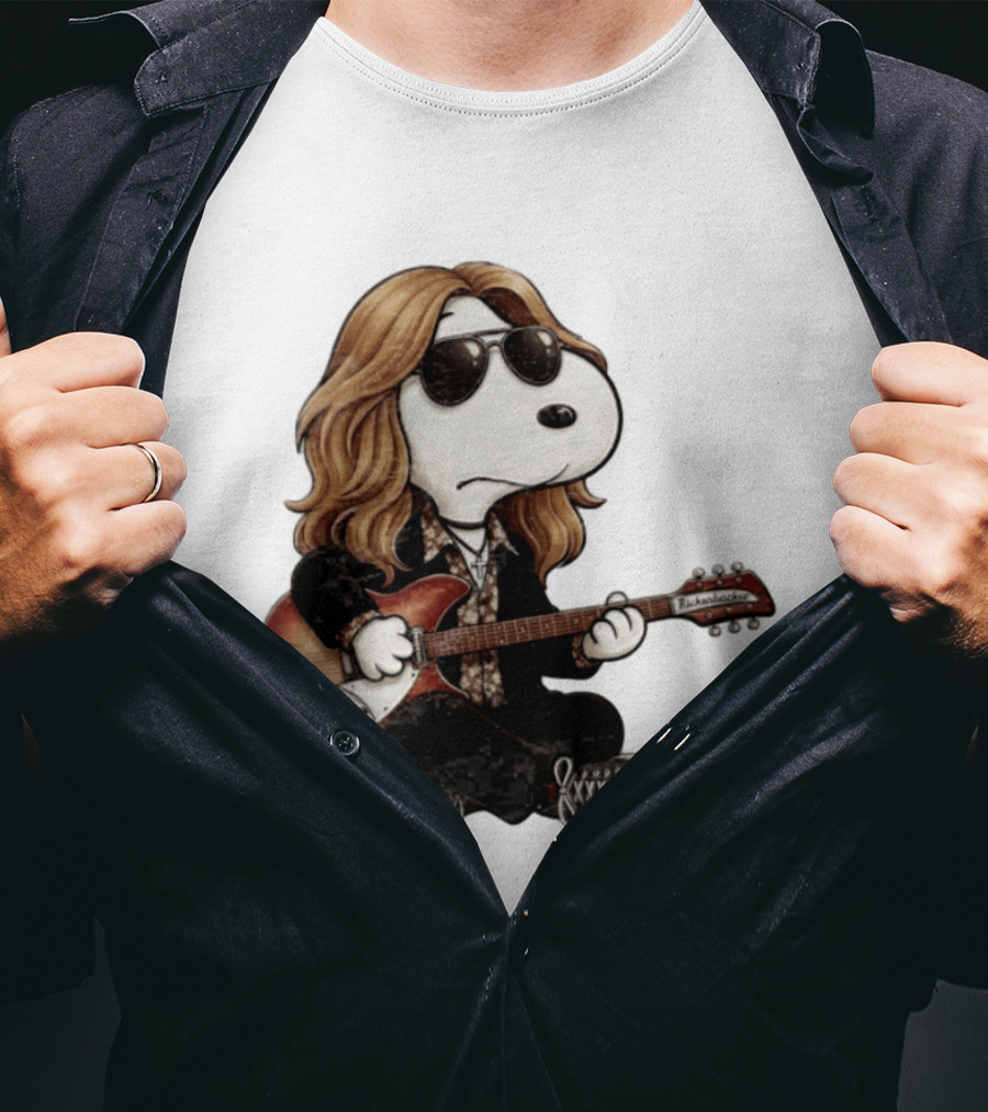 Tom Petty Snoopy Rickenbacker Guitar T-Shirt