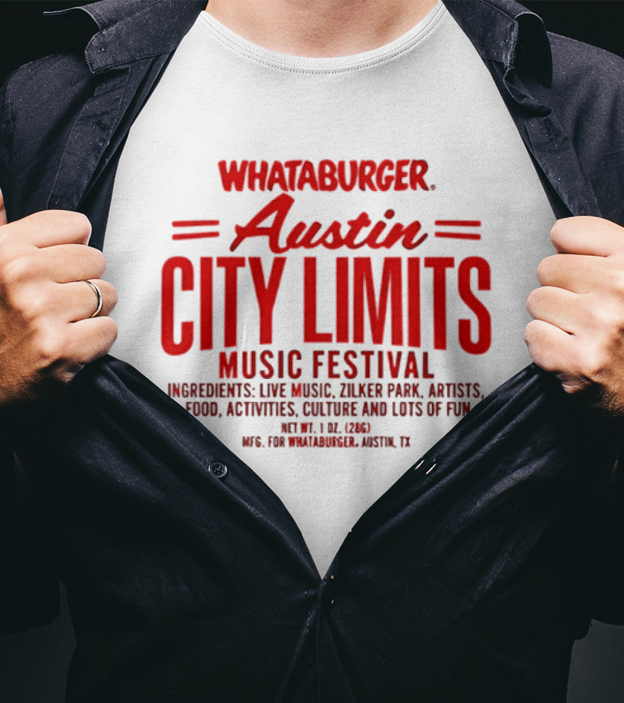 Whataburger Austin City Limits Music Festival Live Music Zilker Park Artists Activities Culture Fun T-Shirt