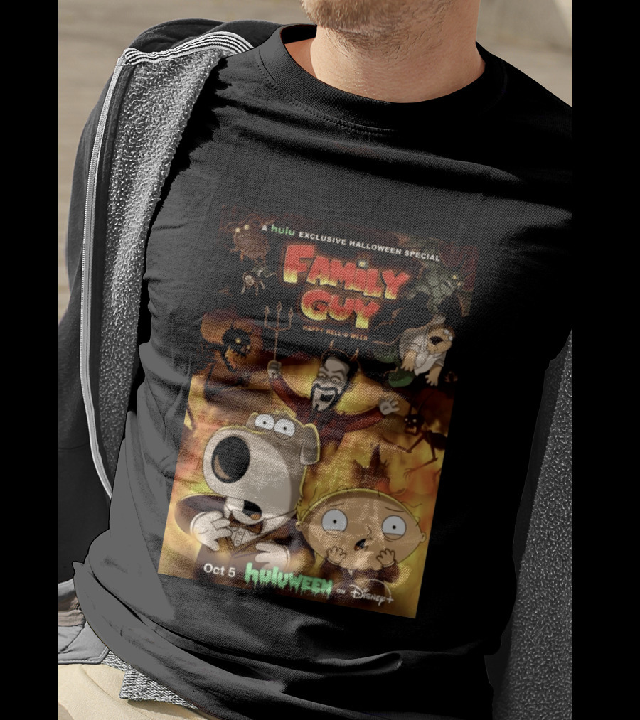 Hulu Exclusive Halloween Special Family Guy Happy Hell O Ween Oct 5 Huloween On Disney Plus T-Shirt