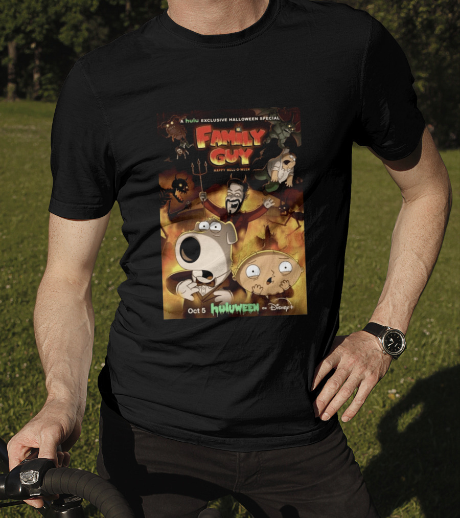 Hulu Exclusive Halloween Special Family Guy Happy Hell O Ween Oct 5 Huloween On Disney Plus T-Shirt