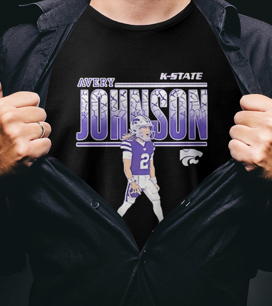 Avery Johnson K State Wildcats Number 2 Football Player T-Shirt
