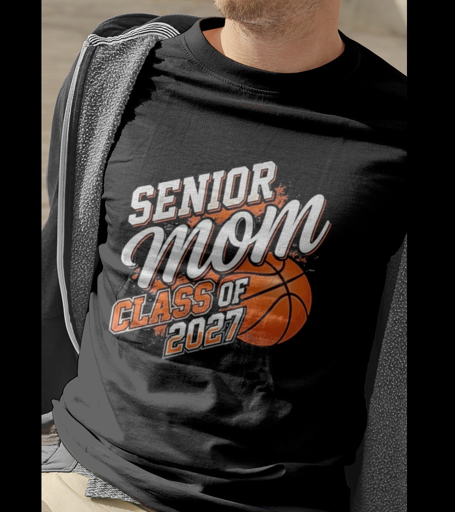 Senior Mom Basketball Class Of 2027 T-Shirt