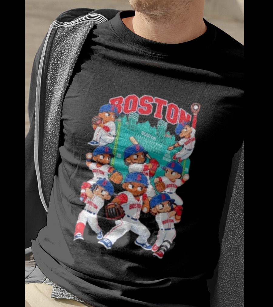Boston Red Sox Fenway Park Animated Characters 2026 Postseason T-Shirt