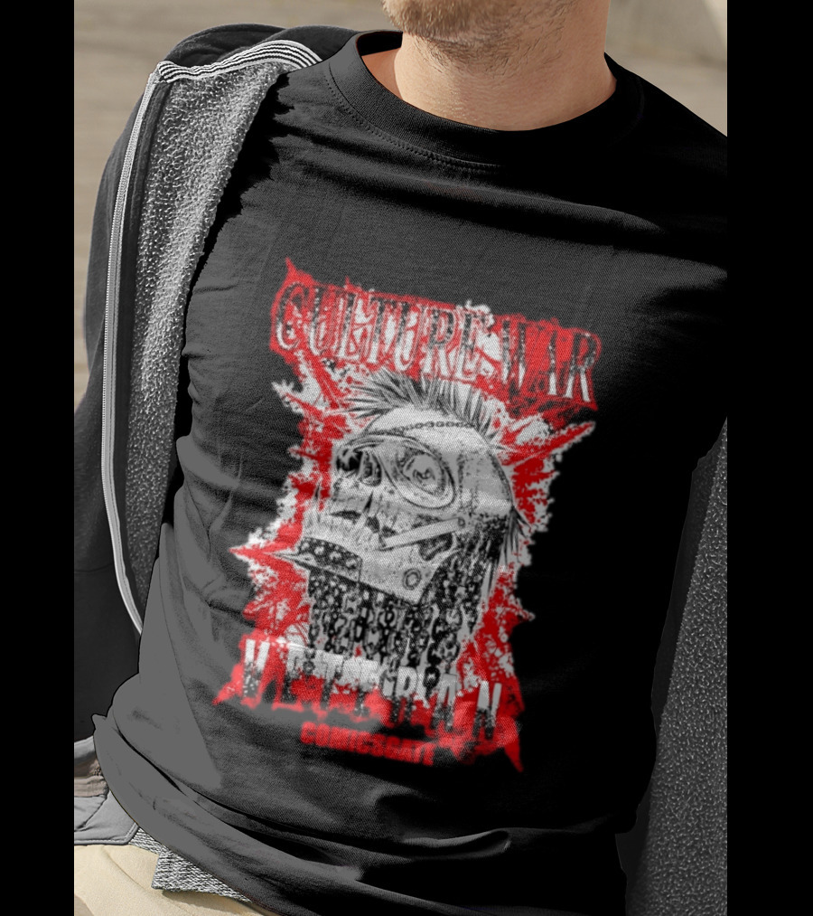 Culture War Veteran Punk Skull Comicsgate T-Shirt