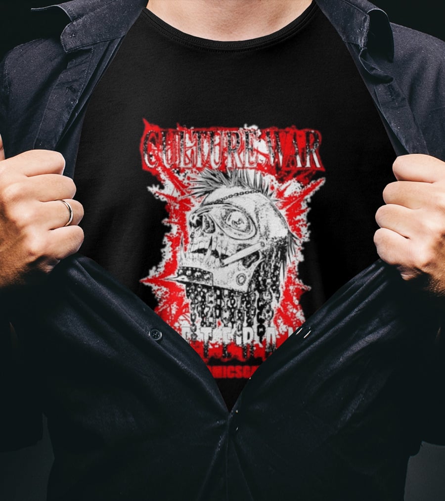 Culture War Veteran Punk Skull Comicsgate T-Shirt