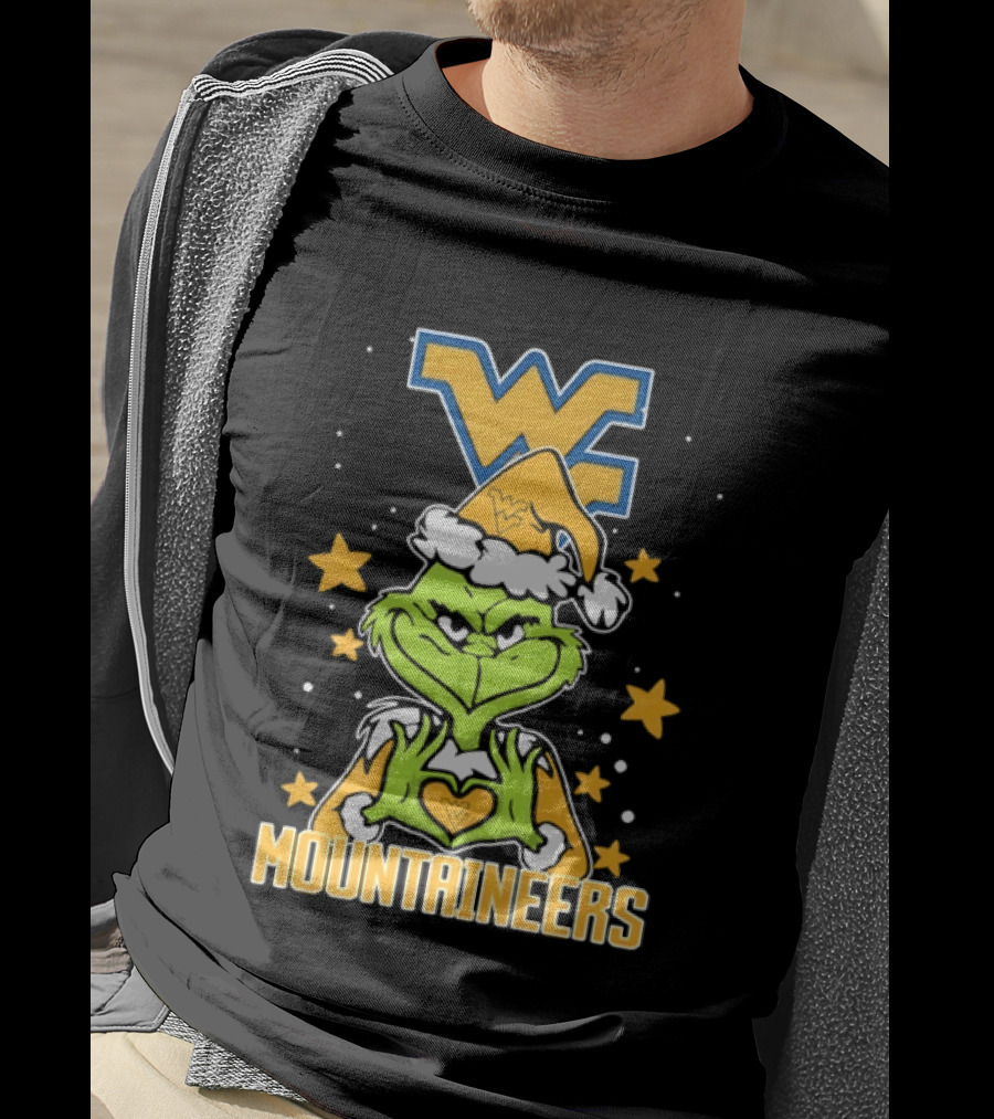 West Virginia Mountaineers Christmas Grinch Fan Gear T-Shirt