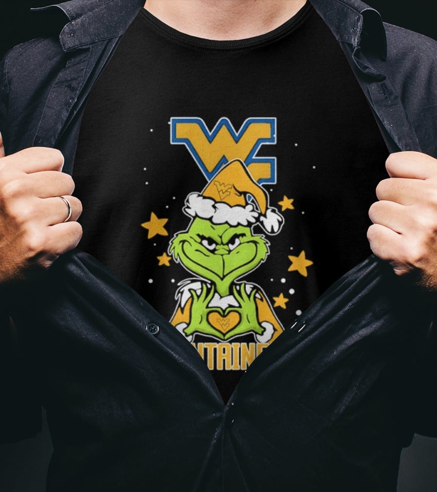 West Virginia Mountaineers Christmas Grinch Fan Gear T-Shirt