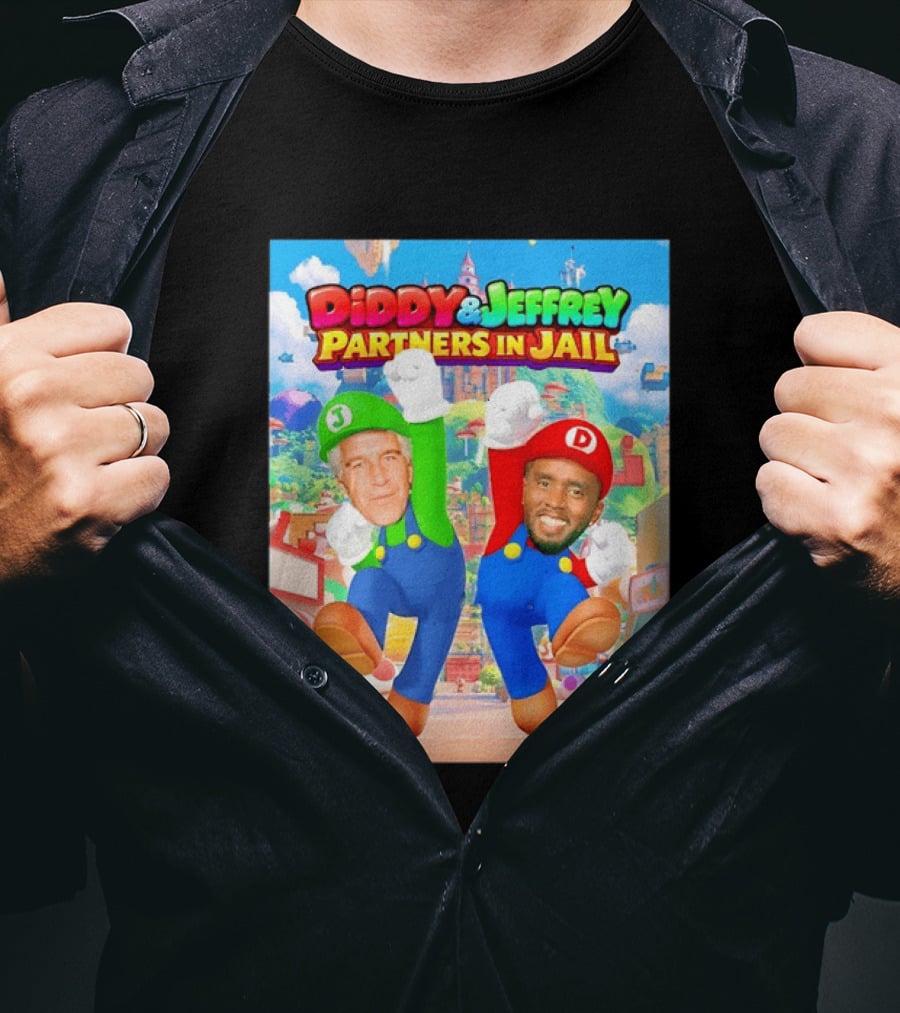 Diddy And Jeffrey Partners In Jail Super Bros Adventure T-Shirt