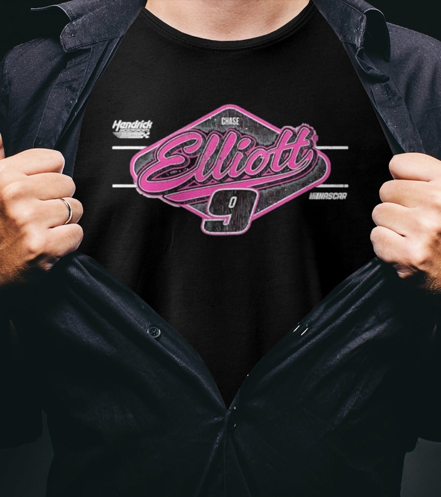 Chase Elliott 9 Hendrick Motorsports NASCAR Distressed T-Shirt