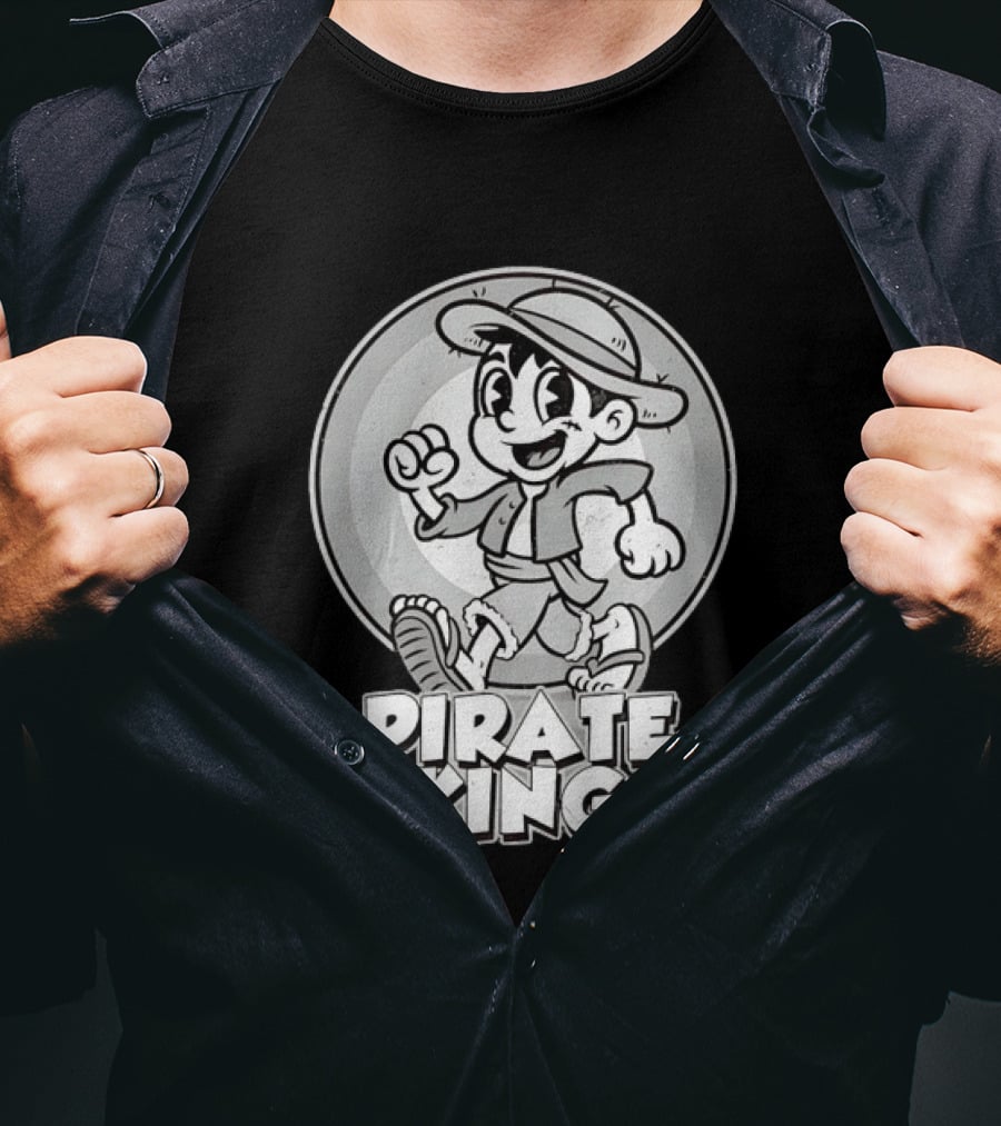 Monkey D Luffy Pirate King Retro Cartoon T-Shirt