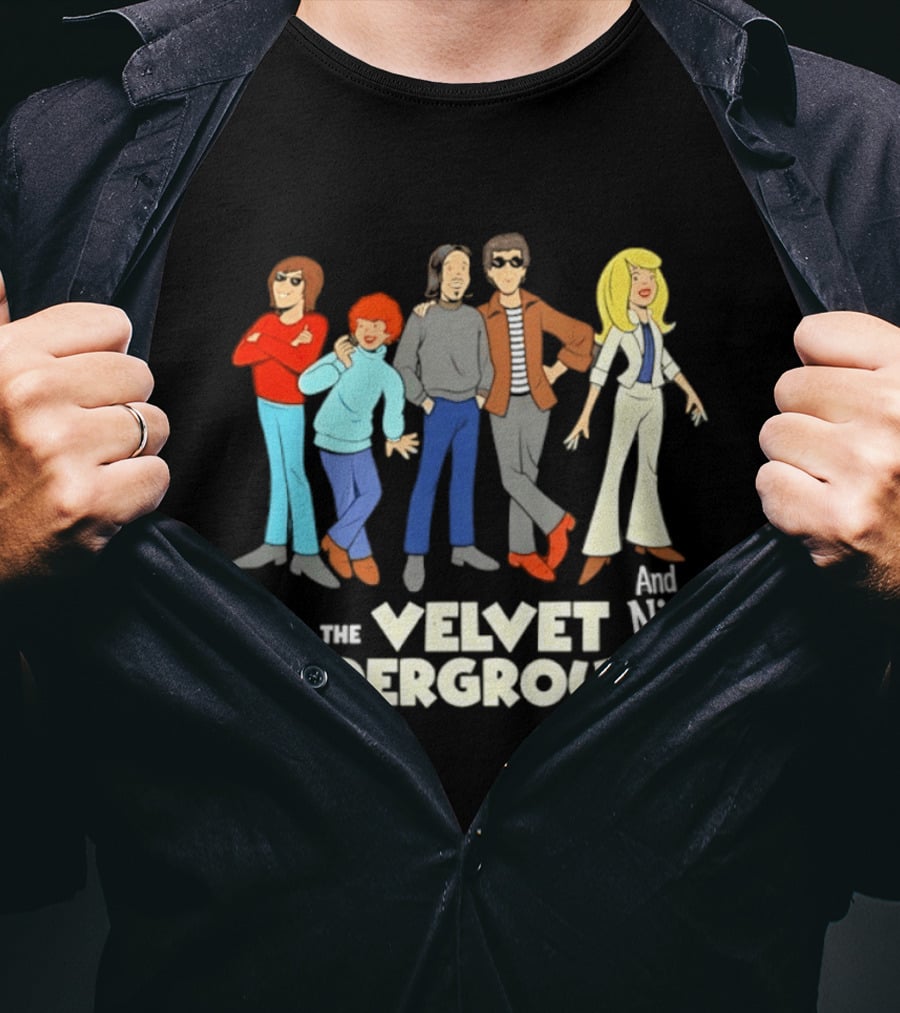 The Velvet Underground And Nico Cartoon Characters T-Shirt