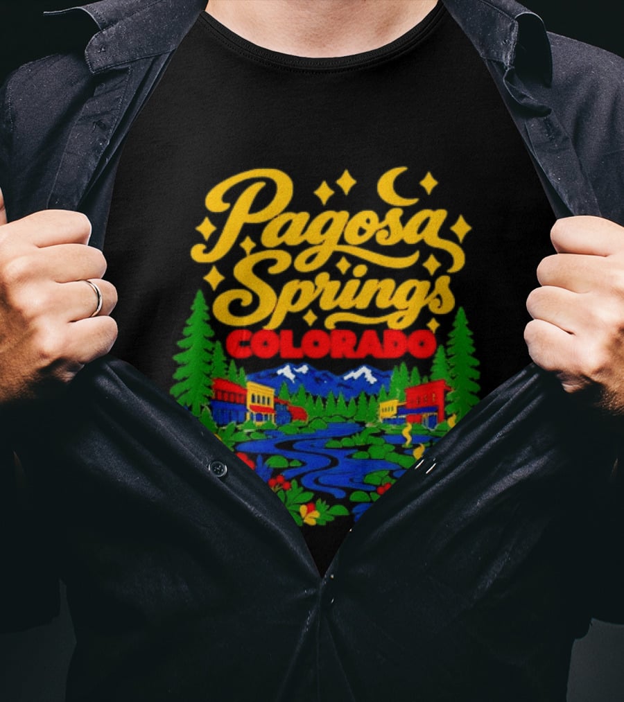 Pagosa Springs Colorado Scenic Nature And Village T-Shirt